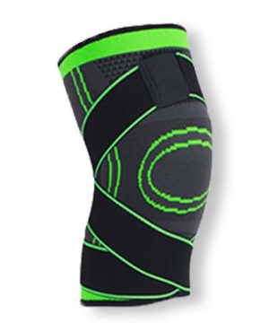 Compression Sleeve with Patella Stabilizer Straps, Green