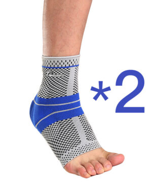 2 - Compression Ankle Braces With Silicone Side Support